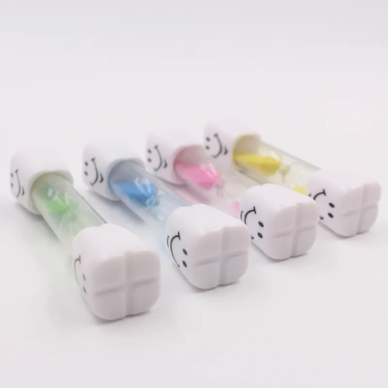 Special Cute smile face tooth-brush timers for Kids Teeth hourglass 2 or 3 mins sand timer for dental offices schools teacher