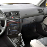 Autocollants de garniture intérieure en fibre de carbone, accessoires 10 pièces pour VW Golf MK4 Jetta R32 Bora GTI 1999-2004, kit de décoration