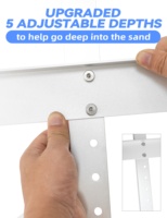 Support de canne à pêche réglable en aluminium anodisé avec piquet de sable pour la pêche en mer