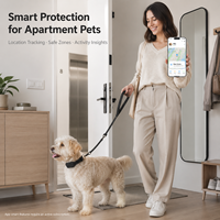 Collier de suivi GPS intelligent pour animaux de compagnie Trevaron, localisation en temps réel, alertes de zone sécurisée, batterie 1200 mAh, autonomie de 30 jours, historique des itinéraires
