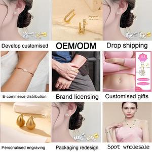 도매 패션 액세서리, 고급 스테인리스 스틸 화려한 네잎 클로버 참 브레이슬릿, 휴일 파티 행운의 선물 - Product Image 6