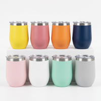 Gobelet isotherme en acier inoxydable 304 de 12 oz en forme de U avec logo personnalisé pour café, thé, bureau