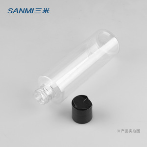 Sanmi <b>200ml</b> Flat Shoulder Cap <b>Bottle</b> Pet Plastic Cosmetic Packaging For Toner Lotion - Product Image 2