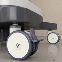 Roulettes personnalisables non magnétiques ISO 13485 de 3 et 4 pouces à triple roulement à billes pour mobilier hospitalier et équipements IRM