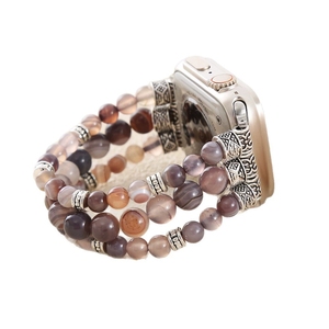 سوار ساعة فاخر للغاية مرصع بالخرز لساعة أبل سلسلة العقيق الفارسي 38-49 ملم حزام قابل للتنفس - Product Image 6