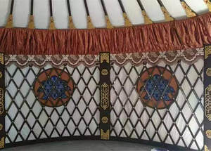 Yourte maison 6m yourtes mongola toile tissu yourte hiver luxe yourtes en bois massif - Product Image 6