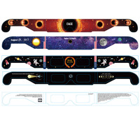 Lunettes de vue Eclipse annulaires Eclipse Lunettes de vision solaires CE ISO Certifié Papier PC Enfants Acrylique Lunettes de soleil Nouvel An