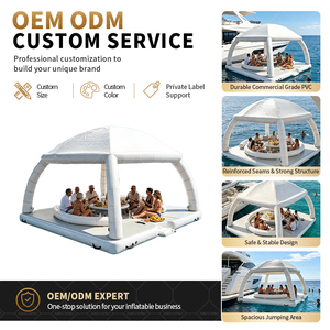 Plataforma Flotante Inflable de Lujo Personalizada para Deportes Acuáticos Comerciales, Material de PVC, Carpa Flotante para Fiestas en la <span class=keywords><strong>Playa</strong></span>, Capacidad de 100-500 kg - Product Image 6