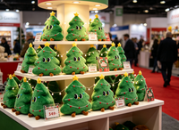 Boneka Pohon Natal Kustom, Mainan Plush Lembut untuk Dekorasi Liburan, Boneka Plush Kustom