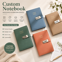 Boîte-cadeau de carnet personnalisé personnel de mode classique décoré avec le cahier en cuir souple délicat