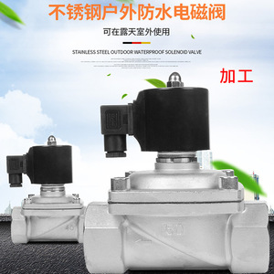 Vanne solénoïde en acier inoxydable DN15 220V, vanne de contrôle d'eau étanche pour extérieur - Product Image 1