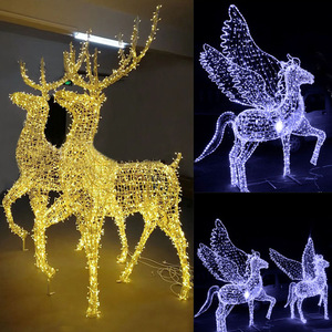 Lámpara de reno de Navidad para exteriores 3D a gran escala, decoración IP65 para el hogar <span class=keywords><strong>con</strong></span> <span class=keywords><strong>luces</strong></span> <span class=keywords><strong>con</strong></span> motivo de patrón de ciervo para paisaje de vacaciones - Product Image 5