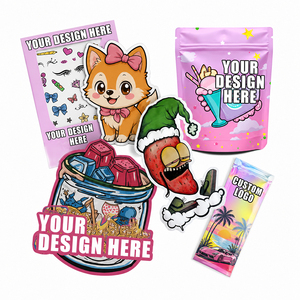 Sacs Mylar personnalisés imprimés numériquement, découpés à la forme, avec fermeture Ziplock, pour <span class=keywords><strong>bonbons</strong></span> et biscuits, avec boîte, opaques, 1g, 1oz, 7g, 28g - Product Image 1