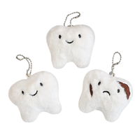 Peluche dentaire en forme de pompon, jouet pour la santé dentaire, brosse à dents, pendentif pour sac d'école, porte-clés, cadeau pour les dentistes