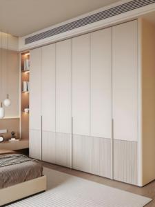 ตู้เก็บของห้องนอนไม้เนื้อแข็งดีไซน์เรียบง่ายทันสมัยตู้เสื้อผ้าแบบพกพาสำหรับเฟอร์นิเจอร์ในบ้านพร้อมคุณสมบัติปรับได้ - Product Image 4