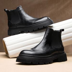 Chaussures Oxford pour hommes en cuir véritable, fabriquées à la main, style italien, nouvelle collection, automne, formelles, imperméables et respirantes - Product Image 5