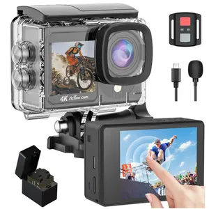 Nuova fotocamera sportiva per casco impermeabile 4K mini videocamera subacquea hd da 2 pollici action camera regalo