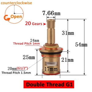 ก๊อกน้ำอ่างล้างหน้าแบบผสมน้ำร้อนน้ำเย็น พร้อมวาล์วทองเหลืองขนาด G1/2 นิ้ว และตลับเซรามิกสำหรับเปลี่ยน - Product Image 2
