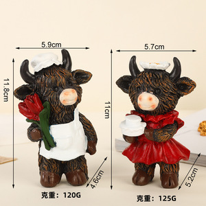 Ornamento Desktop di bue rosa romantica e zodiaco-un regalo commovente per la tua ragazza o cari amici - Product Image 3