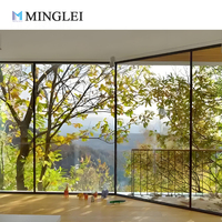 Ventana Panorámica de Gran Tamaño con Aislamiento Térmico de Alta Eficiencia Energética MINGLEI, Marco de Aluminio de Piso a Techo, Ventanas Fijas