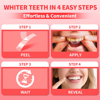 Bandes blanchissantes pour les dents, sans danger pour l'émail, kit 7 jours, conception anti-dérapante, 14 bandes, 7 traitements