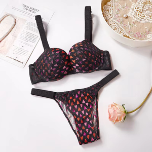 Conjuntos de sujetador y braga de alta calidad para mujer, con tirantes de diamantes de imitación, ropa interior tipo tanga, estilo Victoria's <span class=keywords><strong>Secret</strong></span>. - Product Image 3