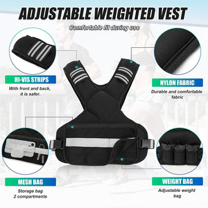 Chaleco Deportivo Ajustable con Peso Reflectante para Correr al Aire Libre, Chaleco con Peso - Product Image 4