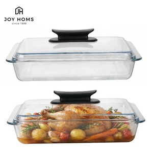 <span class=keywords><strong>Bandeja</strong></span> Rectangular de Vidrio para Hornear con Tapa, Revestimiento Antiadherente, Apta para <span class=keywords><strong>Horno</strong></span> y Microondas, para Verduras y Frutas, <span class=keywords><strong>Bandeja</strong></span> para Asar - Product Image 1