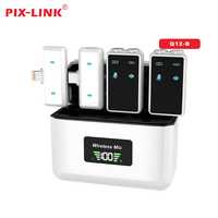 Microphone miniature PIX-LINK Q12 pour iPhone Android, microphone cravate magnétique pour enregistrement vidéo YouTube Tiktok Vlogging