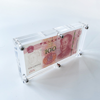Étui de présentation en acrylique pour billets de banque, support de collection avec vis