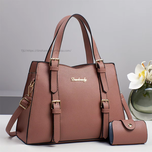Luxury Designer Women's Split PU Leather Shoulder Bag <b>Zip</b> Closure Top Handle Crossbody Handbag for Women - Product Image 4