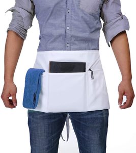 <span class=keywords><strong>Delantal</strong></span> pequeño <span class=keywords><strong>corto</strong></span> anudado para hombres y mujeres, <span class=keywords><strong>delantal</strong></span> publicitario para restaurante de hotel, chef, media circunferencia - Product Image 2