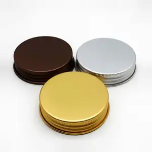 Custom Color 54mm Aluminium Closures Screw Lid Covers Caps For Bottle Plastic Jar