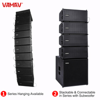 VAMAV Bocinas VXT 206 Doble 6.5 Pulgadas 2 canales Altavoz de línea lineal compacto sistema de altavoces profesional con 400W