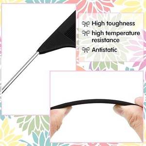 หวีจัดแต่งทรงผมโลโก้สั่งทำ หวีป้องกันไฟฟ้าสถิ<span class=keywords><strong>ต</strong></span> หวีร้อน หวีช่างตัดผม หวีคาร์บอน หวีโลหะ หวีจัดแต่งทรงผมแบบแม่นยำ หวีหางหนู - Product Image 5