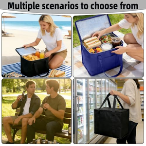 Sac isotherme personnalisé en polypropylène non tissé pour courses, sac à lunch, glacière pour la livraison de nourriture - Product Image 5