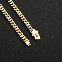 Nueva Cadena Cubana Mónaco de Latón de Alta Calidad de 14k Estilo Hip Hop, Joyería de Moda para Hombre y Mujer, Adecuada para Fiestas