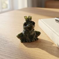 Vente en gros de sculptures de grenouilles prince en quartz naturel, figurines de lutins Druzy, articles en cristal très demandés pour la décoration intérieure et les cadeaux de guérison