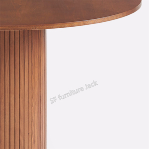 Nhà Máy Nóng Bán La Mã Trụ Cột Hình Bầu Dục Rắn Gỗ Bàn Ăn Mỹ Sồi Tro Óc Chó Gỗ Tếch Rắn Gỗ Hình Bầu Dục Bằng Gỗ Bàn Ăn - Product Image 6