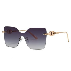 2024 Gafas Para Hombre De Sol Oversized <b>Retro</b> Gradient Vintage Rimless Fashion Shades for Women - Product Image 6