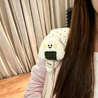 Peluche Airongle en forme de boule de riz crevette de dessin animé, pendentif de sac à dos pour couple avec fixation Velcro, pour les plus de 14 ans, idéal pour les fêtes, fabriqué en Chine