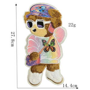 Высококачественные нашивки из ткани с вышивкой в виде медведя — модный декор для одежды и рюкзаков - Product Image 6
