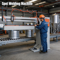Machine de fabrication de réservoirs d'eau industriels en acier inoxydable, soudeuse par points, ligne de soudage par roulage de coutures pour la fabrication de réservoirs