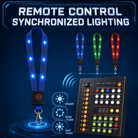 Longstargift – Lanière LED promotionnelle en nylon souple à changement de couleur contrôlé par RF, pour branding d'entreprise, commandes en gros et fournisseur de conférences