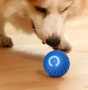 Balle de saut à gravité intelligente rechargeable par USB Jouet interactif pour chien Balle résistante aux morsures à roulement automatique Balle de jouet électrique pour chien