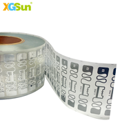 Stiker Tag RFID UHF Mini Web Smartrac Pasif dengan Chip M730 860-960MHz, Mendukung Cetak Logo untuk Manajemen Pelacakan Aset