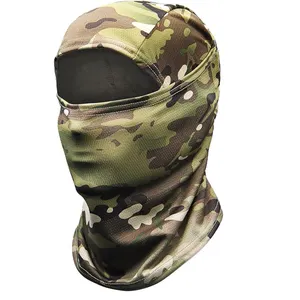 Individuelles Digitaldrucklogo solide Farbe einfarbig Outdoor Sport Radfahren Angeln Netz Eins Loch Balaclava-Maske