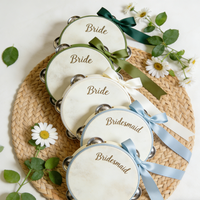 Wholesale Professional Wood Made Custom Logo Mini Wedding 4/6 Inch Tambourine for Party Musical Instruments Accessories