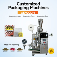 Mesin Pengemas Sachet Daun Teh Plastik Otomatis Listrik Stainless Steel 50 Kantong Per Menit untuk Herbal dan Bunga Kering