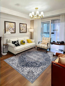 एंटी-स्लिप कुशन, मशीन धोने योग्य, लिविंग रूम बाथरूम किचन बेडरूम प्रवेश द्वार चटाई, क्रिस्टल मखमल सजावटी कालीन - Product Image 3